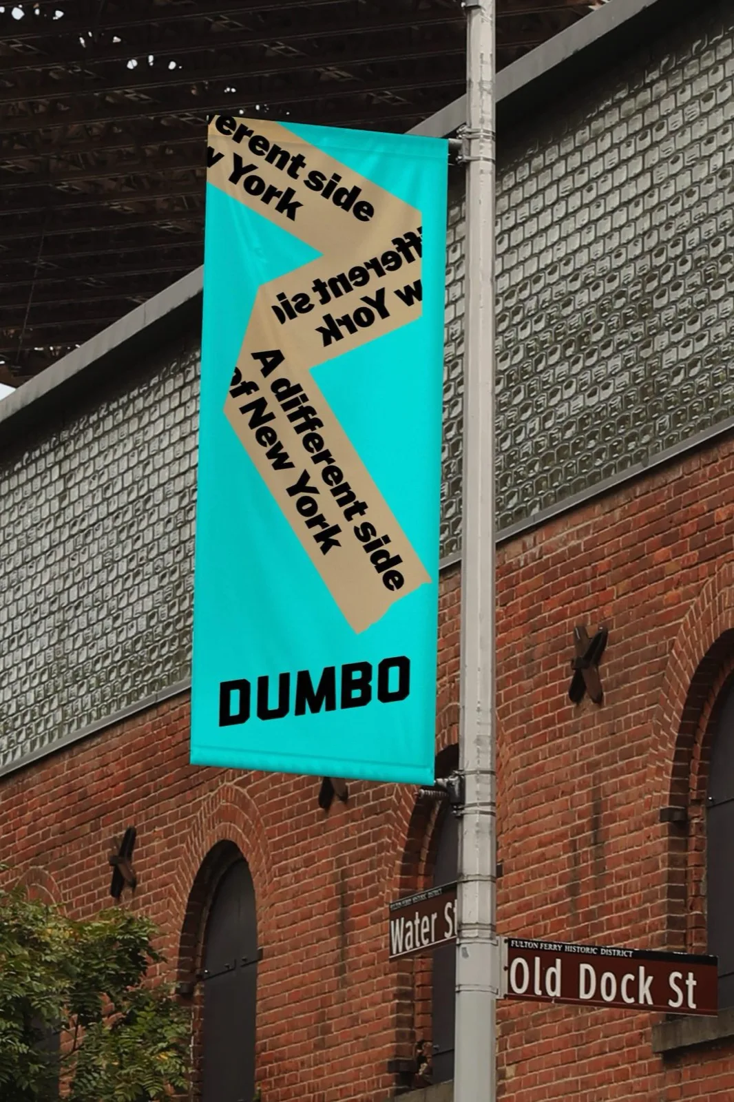 DUMBO 街区灯杆旗视觉