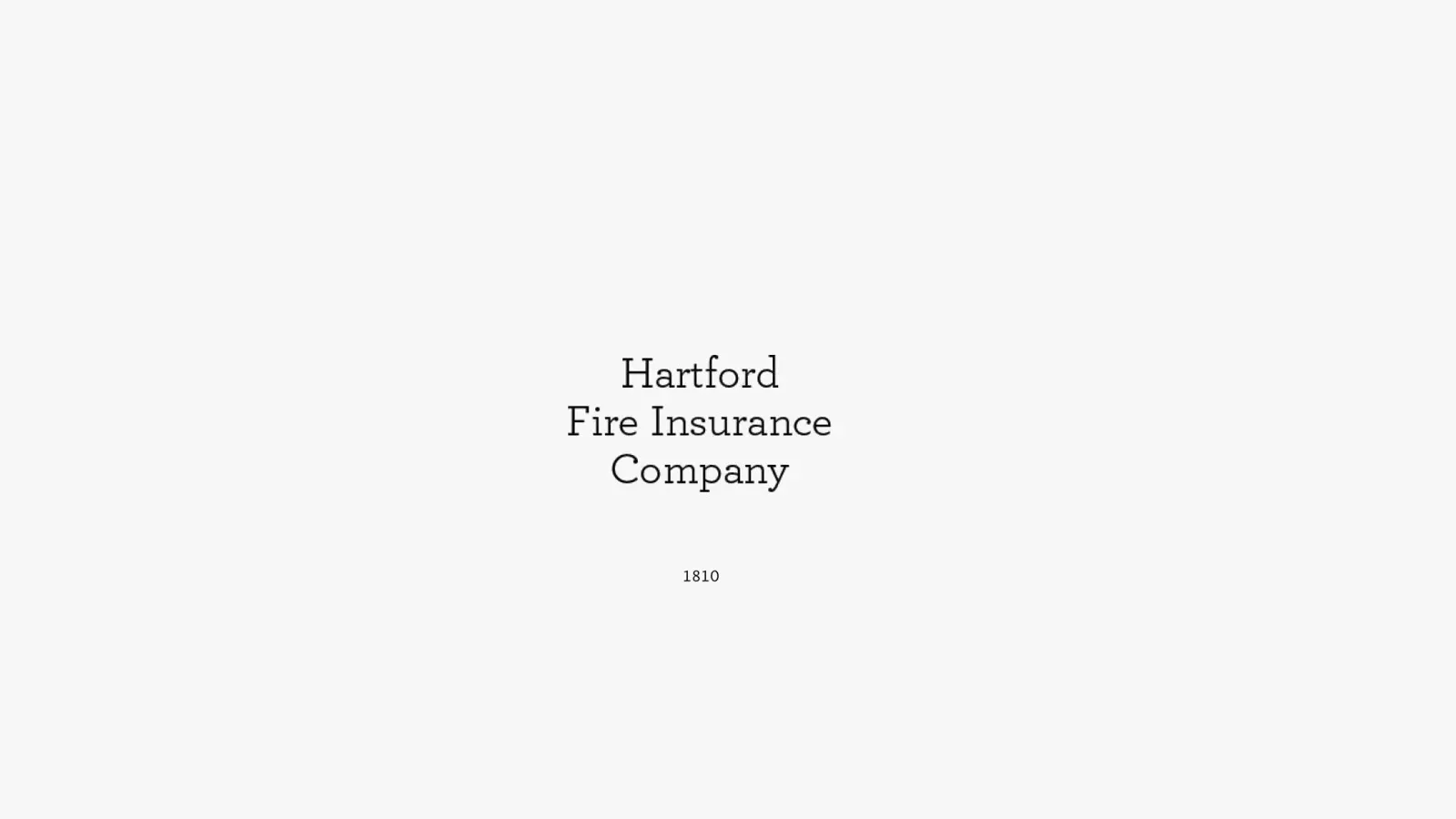 白底上展示的The Hartford标志演变过程
