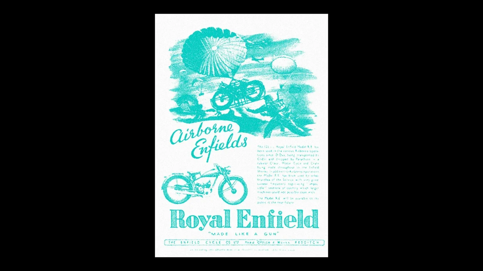 Royal Enfield历史车型主题的复古海报
