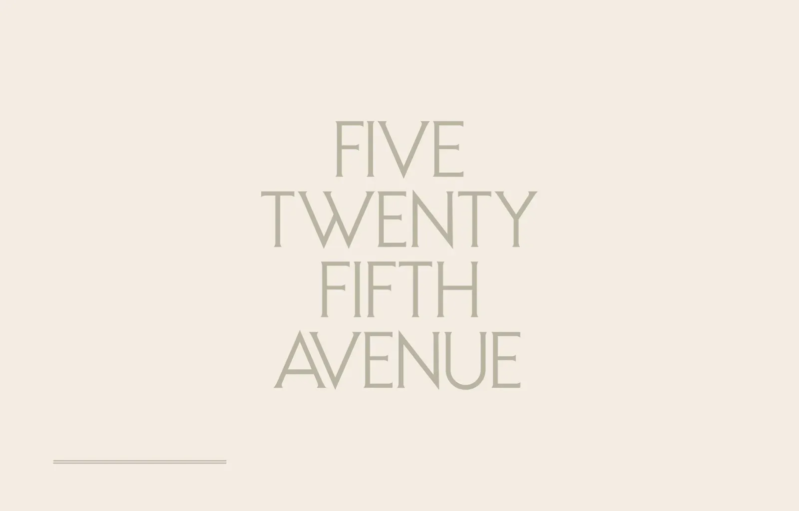 520 Fifth Avenue字标的另一版式呈现