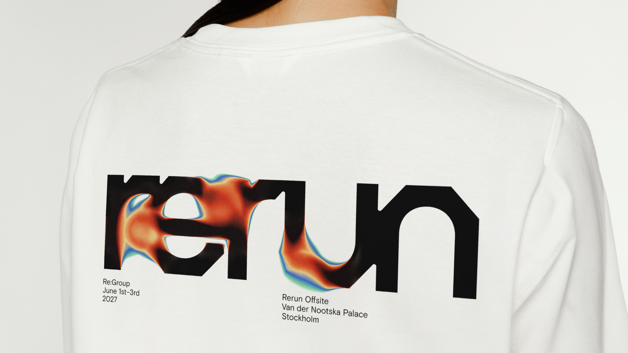 Studio Gruhl’s Global Hypercolour-esque brand identity for Rerun looks to “see w
