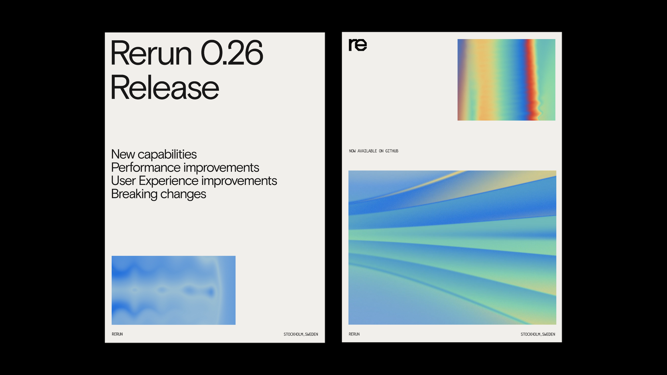 Studio Gruhl’s Global Hypercolour-esque brand identity for Rerun looks to “see w