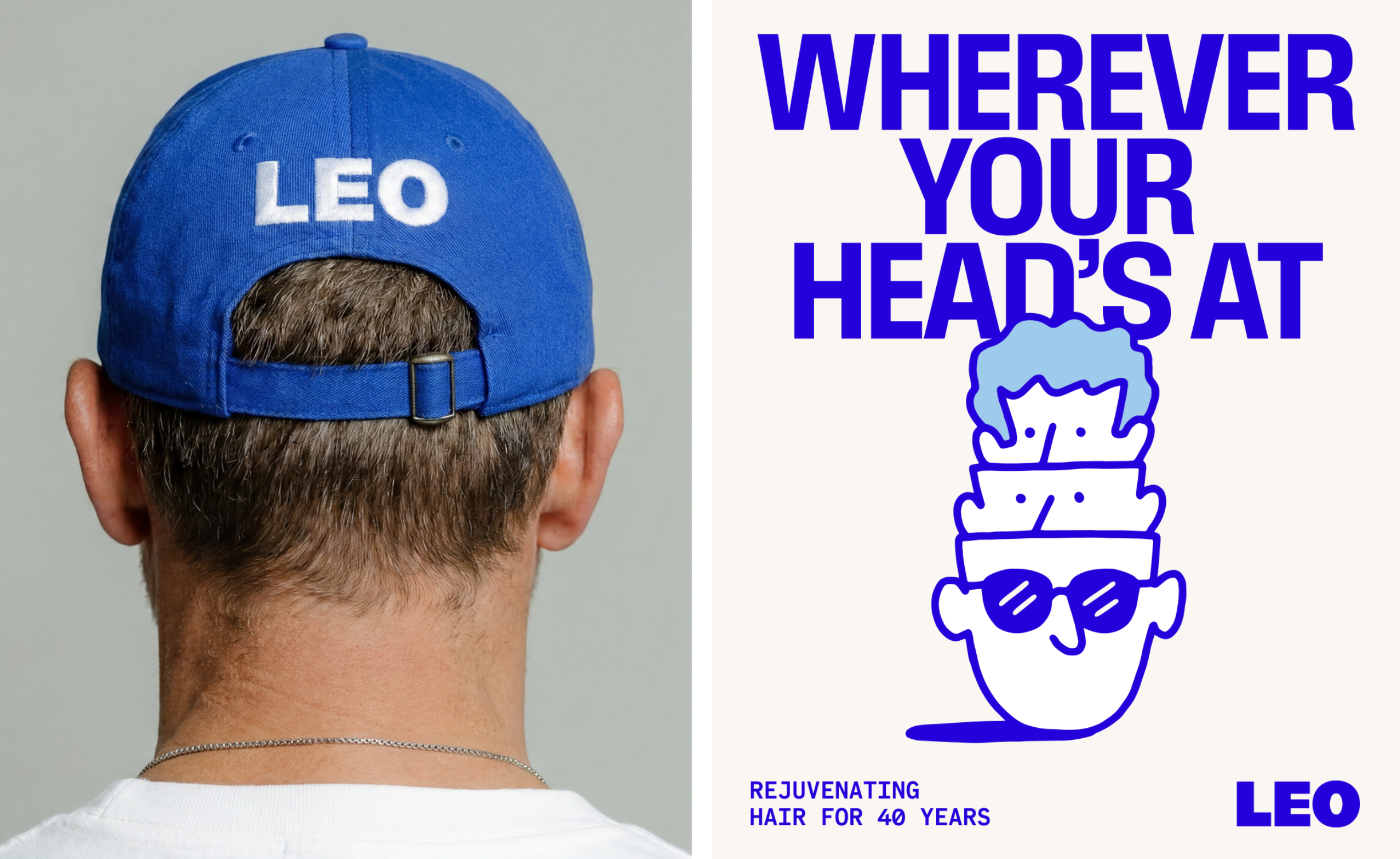 Creative Spark’s bold, no nonsense identity for hair loss brand Leo